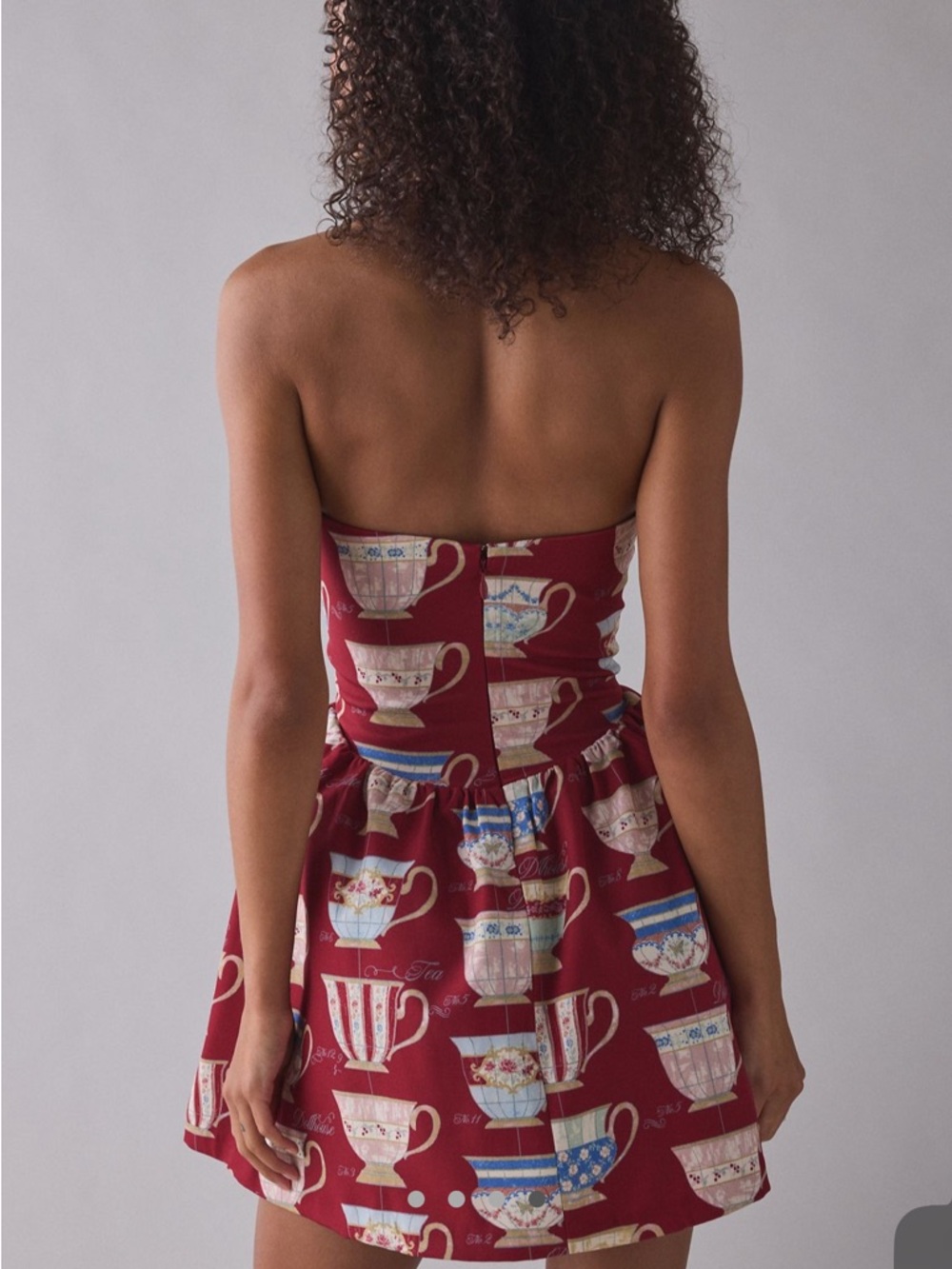 Urban Outfitters Kimchi Blue Sugar Plum strapless corset mini dress small - Picture 8 of 9